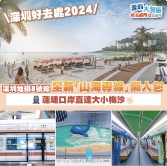 深圳好去處2024 |  深圳地鐵8號線全新「山海專線」 懶人包 | 蓮塘口岸直達大小梅沙